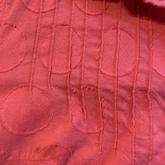 Isabella Sinclair Textured‎ Dot Mixed Fabric Top Size XS Pink Cottagecore - Picture 7 of 13
